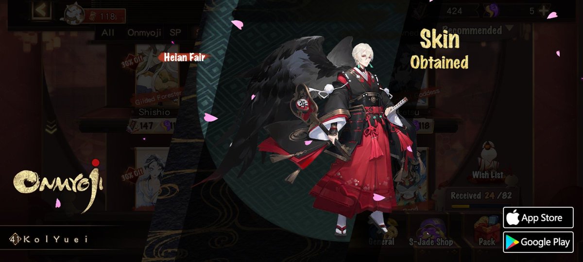 leinwx95's tweet photo. #Onmyoji# I got a brand new rare skin! Check it out and try your luck! https://t.co/nrAeRmSM98