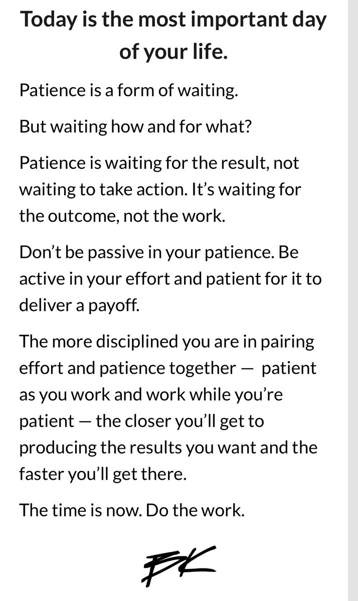 GOLD from BK today. If you’re not signed up for <a href="/TBrianKight/">Brian Kight</a> Daily Discipline…do so today at dailydiscipline.com/?rid=16853092 

#TheMostImportantDayOfYourLife