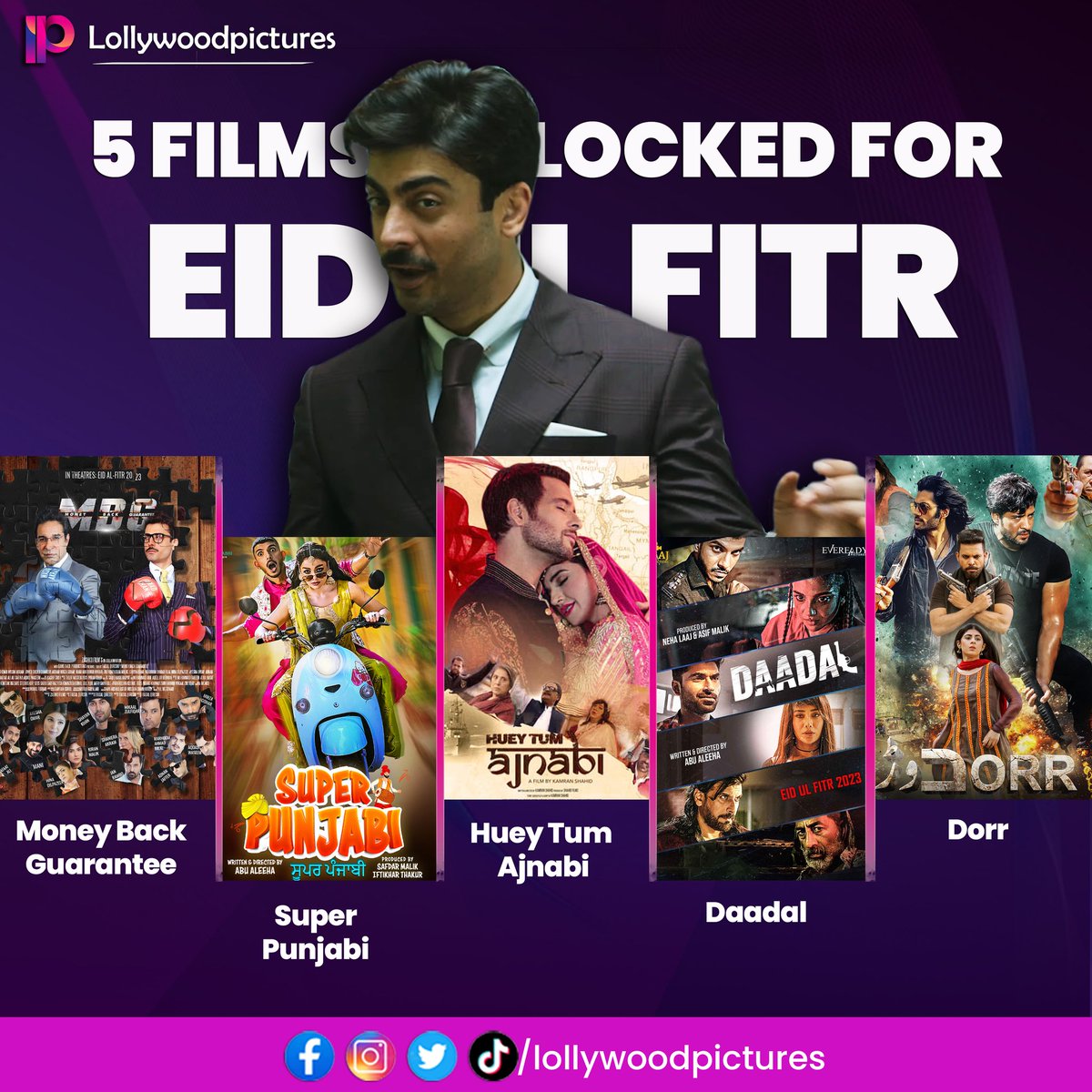It is a big joke to the Pakistan film industry to release 5 Films simultaneously on Eid when cinemas remain deserted all year round and the audience has nothing to watch. 

Such an industry should be given the title of Eid Film Industry instead of #PakistanFilmIndustry.