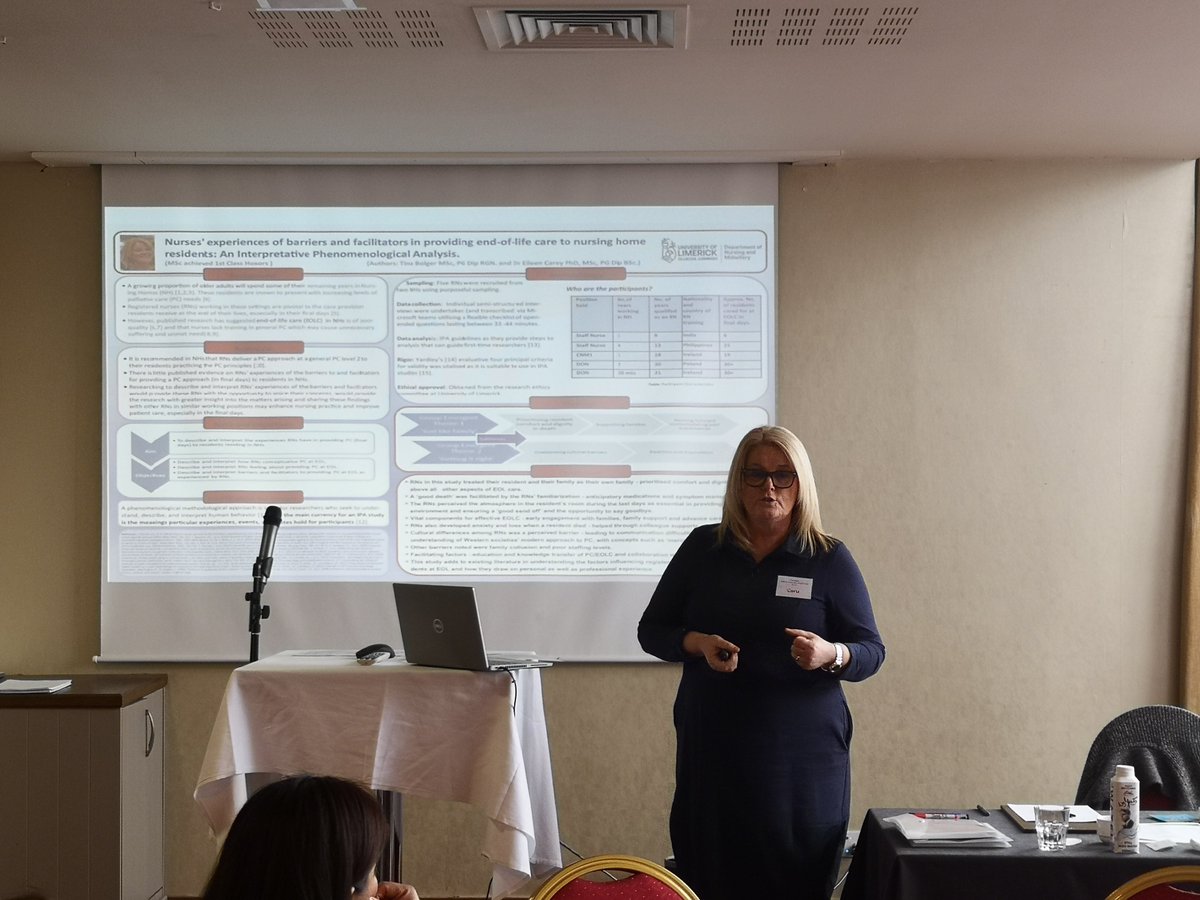 Tina Bolger, ACNS, Kerry Specialist Palliative Care Services. Inspiring presentation on levels of palliative care in the nursing home setting.