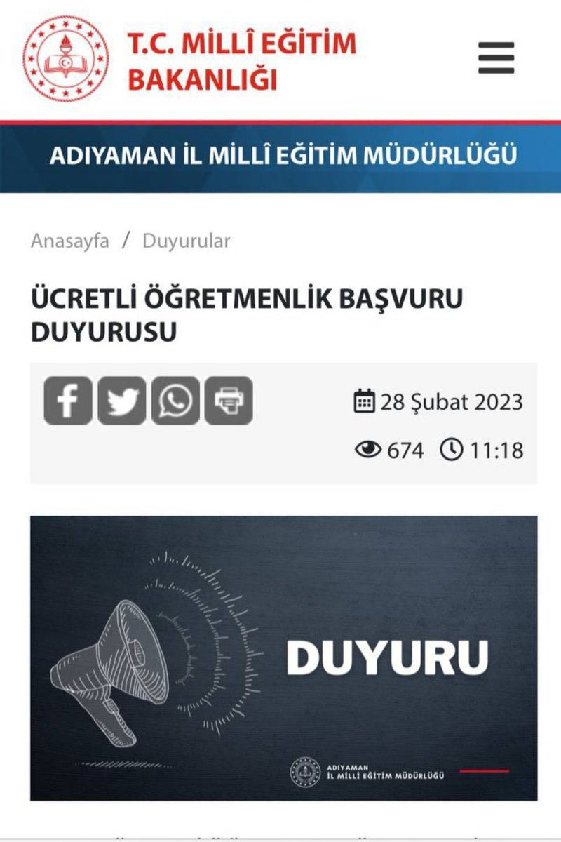 Öğretmen ihtiyacı var ise eğer 2022 KPSS puanı ile yaklaşık 1 yıldır atama bekleyen 376.000 kardeşim görev bekliyor. Hem de her koşulda devletinin milletinin yanında… <a href="/tcmeb/">Millî Eğitim Bakanlığı</a>