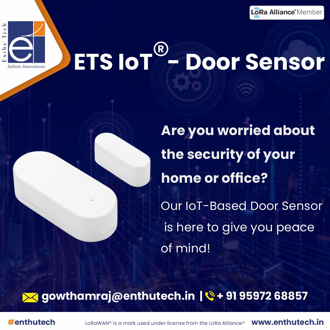 enthutechnology's tweet image. At Enthu Technology, we&apos;re excited to introduce our latest innovation - an IoT based door sensor that takes home and work place security to the next level.

#enthutech #iotsolutions #IoTGateway #iotproject #iotplatform #sensortechnology #realtimeanalytics #LoRaWAN #IoT
