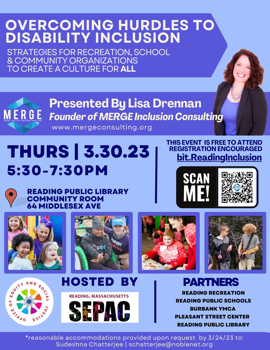 Please join us for a community workshop on overcoming hurdles to disability inclusion!