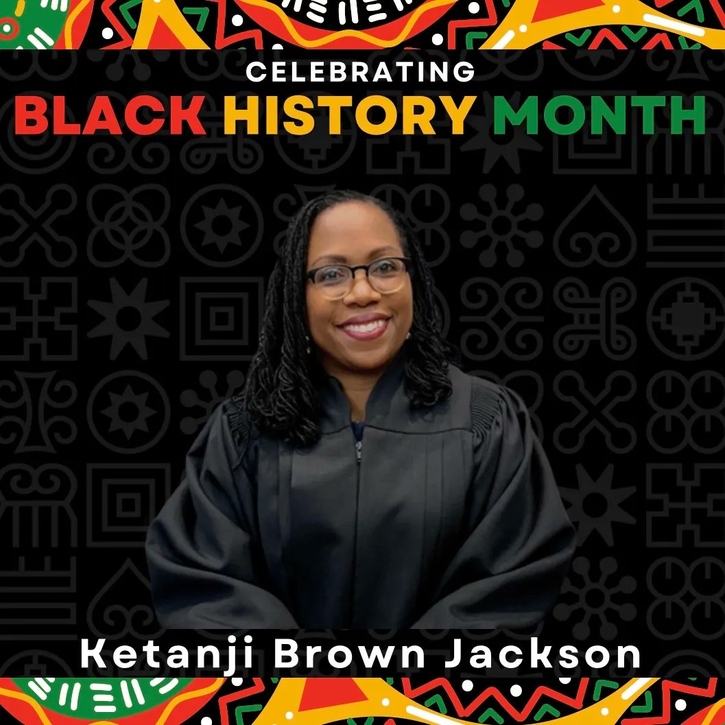 MrBurtonMPS's tweet photo. Feb. 28 - Ketanji Brown Jackson - 1st Black female Associate Justice of U.S. Supreme Court; previously on U.S. Court of Appeals for DC Circuit
https://t.co/KHanvRP7KI
#BlackHistoryMonth #africanamericanhistorymonth #edchat #sschat #oklaed #mpschat https://t.co/2rCLI43qKP