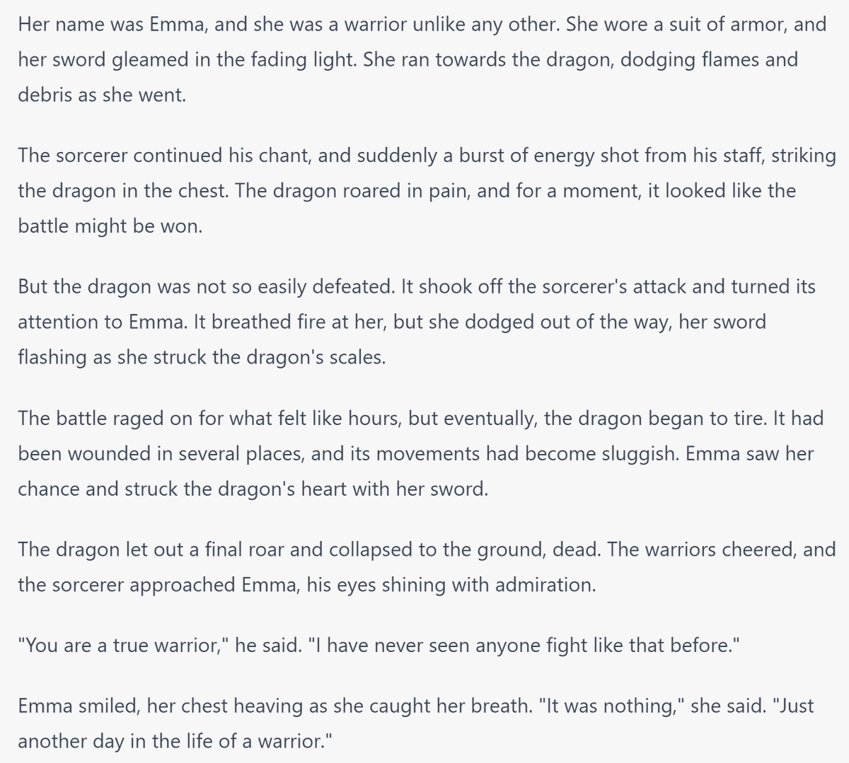 edt_87654's tweet photo. Another attempt of using chatgpt in writing a fantasy novel.

#WritingCommunity #novelwriting #writers #chatgpt #fantasy #novel #urbanfantasy https://t.co/lx7qMHE2C3