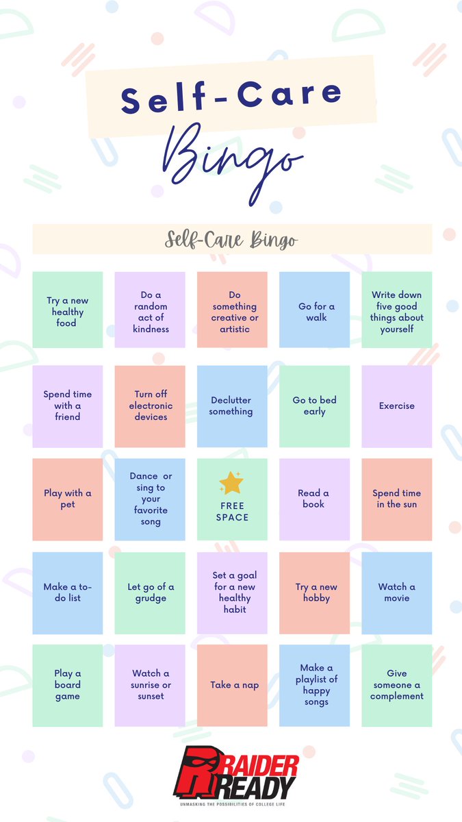 Tip Tuesday: Self Care Bingo