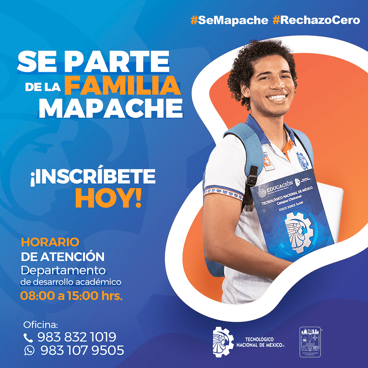 IT_Chetumal's tweet photo. ¿Ya conoces nuestra oferta educativa?
La primera casa de estudios te brinda más de 10 carreras de calidad para ser un #Mapache líder. ¡No esperes más para ser parte de la familia, #SeMapache!
Haz click aquí 👉🏽 https://t.co/g0NwE1C1gK
#OrgulloMapache #ITChetumal https://t.co/LWNFNuGNj6