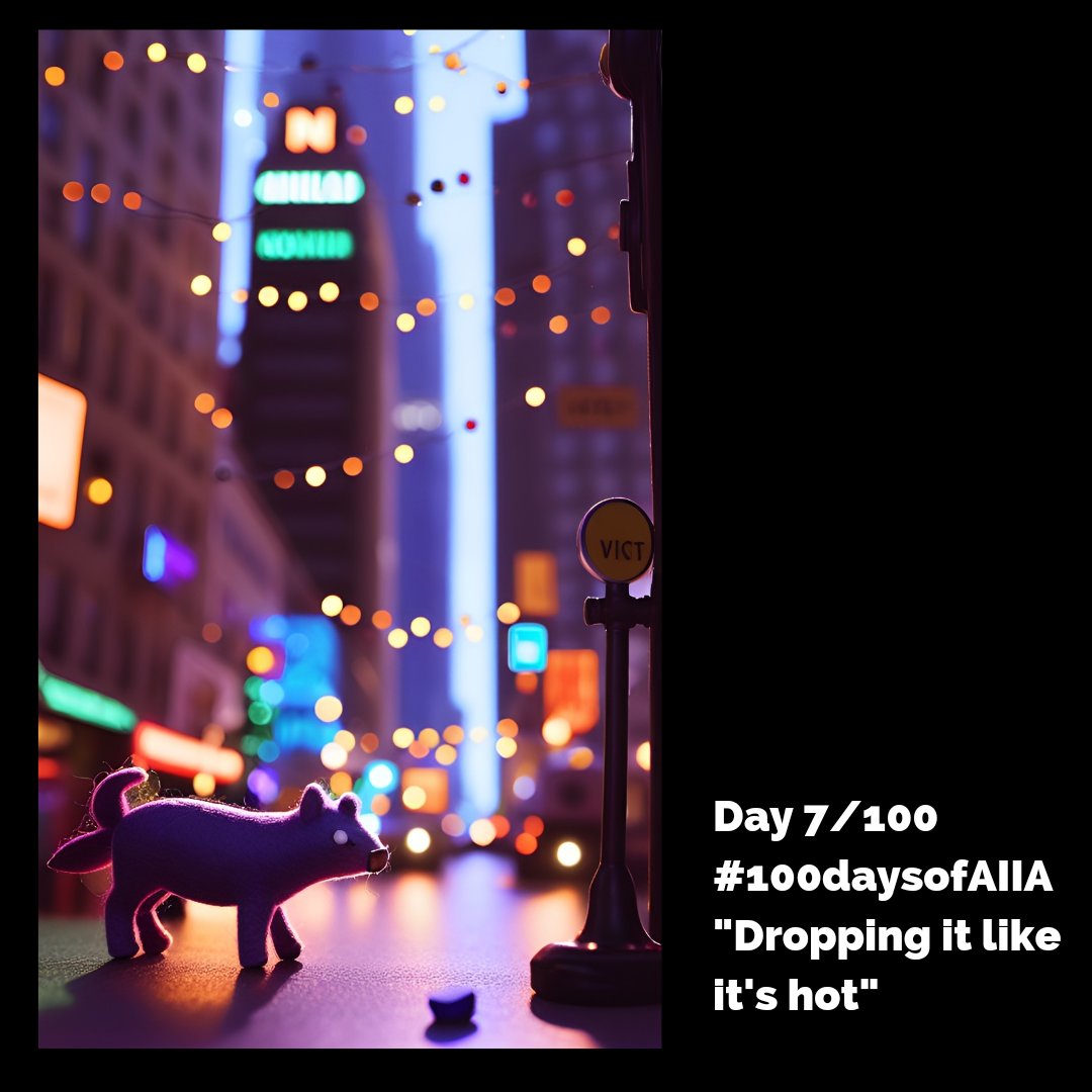 (Queues turn table sounds and Snoop Dogg voice modifier)
When the rats in the city gotta poo
Drop it like it's hot
Drop it like it's hot
🥸
Day 7/100 of #100daysofAIIA 
If you would like to collect this artwork let me know!
#100dayproject 
#aiia #aiart #aiartist #dropitlikeitshot