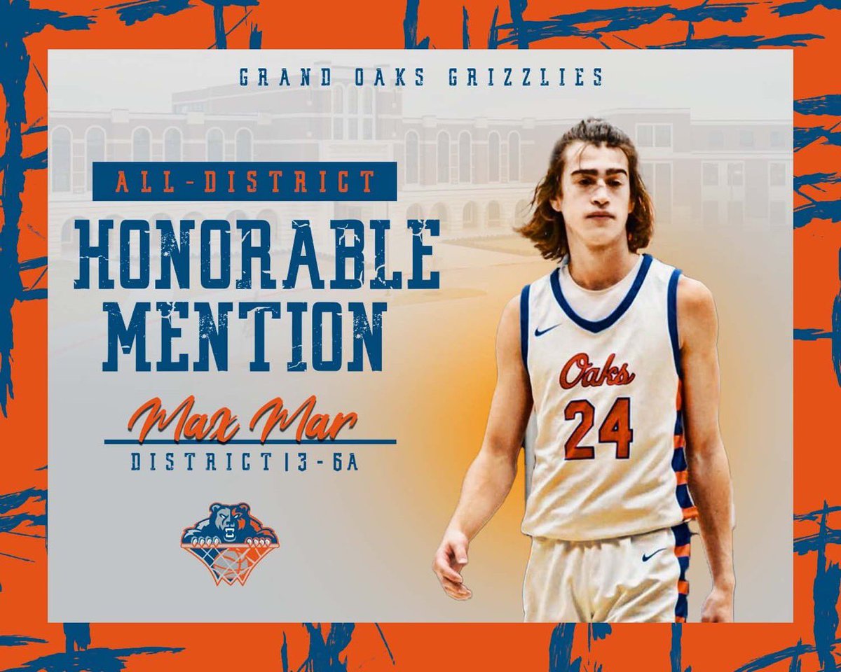 Grand Oaks Basketball (@grandoakshoops) on Twitter photo Congrats to Senior forward Max Mar on being voted All-District Honorable Mention! He was our unsung hero, doing the things it takes to win even though it might not show up in the highlights or articles! We are so proud of you Max! <a href="/ConroeSports/">The Courier Sports</a> <a href="/WOLsports/">Woodlands Online Sports</a> <a href="/RcsSports/">Jim Hicks</a> <a href="/djones8301/">Doug Jones</a> Congrats to Senior forward Max Mar on being voted All-District Honorable Mention! He was our unsung hero, doing the things it takes to win even though it might not show up in the highlights or articles! We are so proud of you Max! <a href="/ConroeSports/">The Courier Sports</a> <a href="/WOLsports/">Woodlands Online Sports</a> <a href="/RcsSports/">Jim Hicks</a> <a href="/djones8301/">Doug Jones</a>