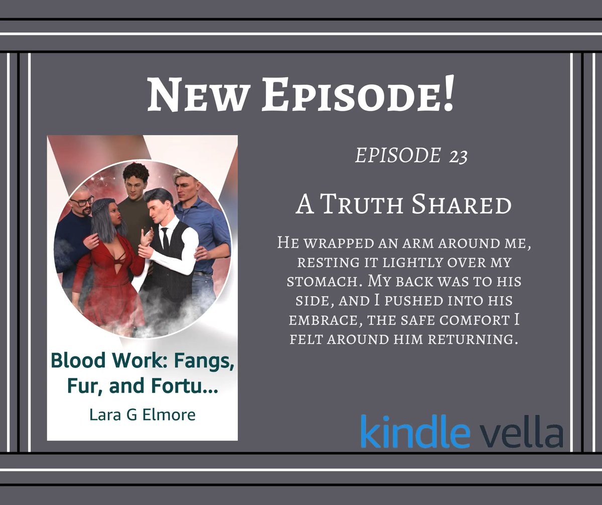 lge_author's tweet photo. Episode 23 - A Truth Shared - Ramon opens up, but can Tria do the same?
🧛 #vampires (PNR)
💕 #MMFMM
🥵Hired to meet *all* their needs
🔥 #Steamy  
https://t.co/aQs8r0x7xG
Only on #kindlevella https://t.co/lqOmDUR65S