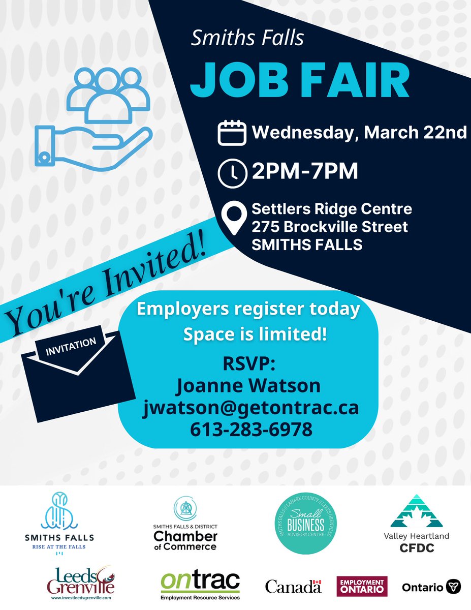 Brockville employers are invited to register for the upcoming Smiths Falls Job Fair, part of the efforts to keep those who recently lost their positions at Canopy Growth employed locally.
Details at: bit.ly/3mfsCJi