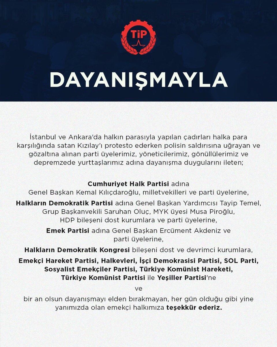 Dayanışmayla!