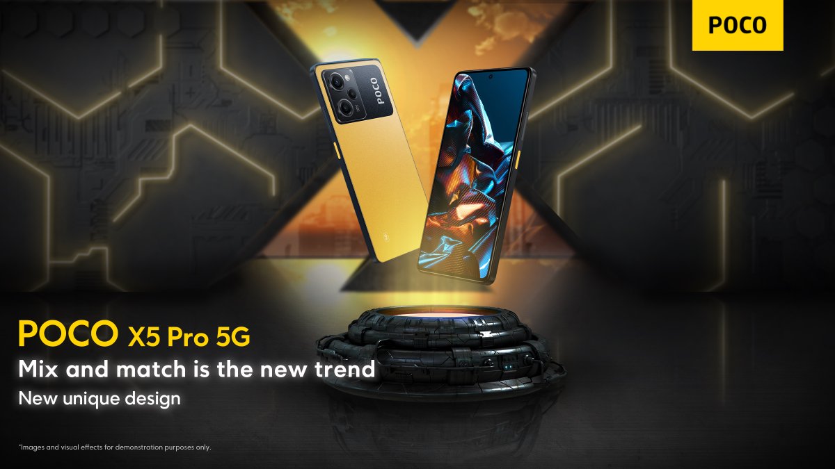 pocouk's tweet photo. Get the best of this world!
Mix and match your smartphone experience with the new #POCOX5Pro5G. You will always stand out from the crowd.
#TheSecretToWin https://t.co/8rv4fteWNa