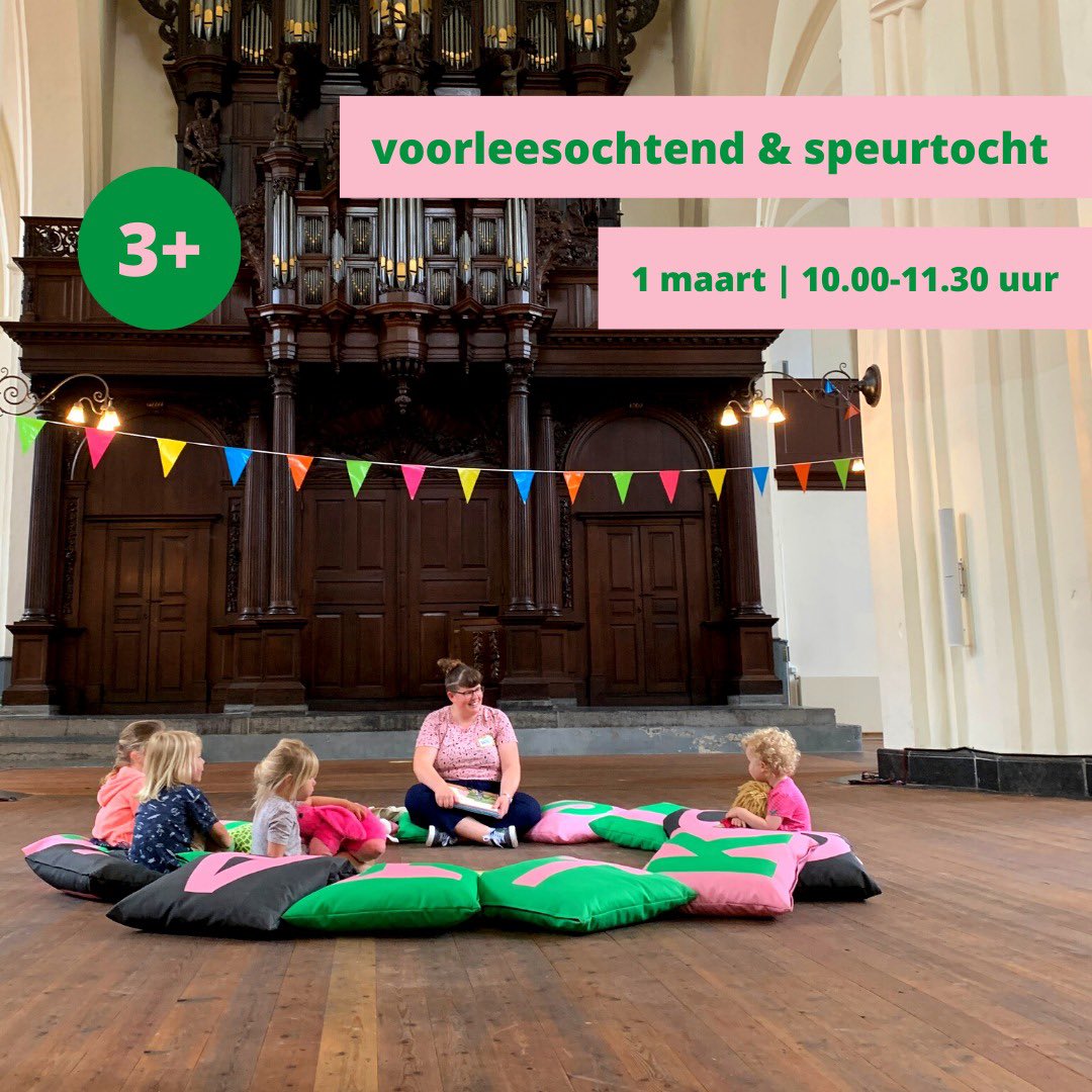 Begin morgen de dag (10h) met een spannend verhaal in de <a href="/Akerk_nl/">Akerk</a> en plof lekker neer op een kussen. (+3) Als je uitgeluisterd bent mag je op ontdekkingsreis op zoek naar de voorwerpen vd tentoonstelling Zwijgend Goud. Gratis, aanmelden hoeft niet. PS. Ouders mogen gewoon mee!