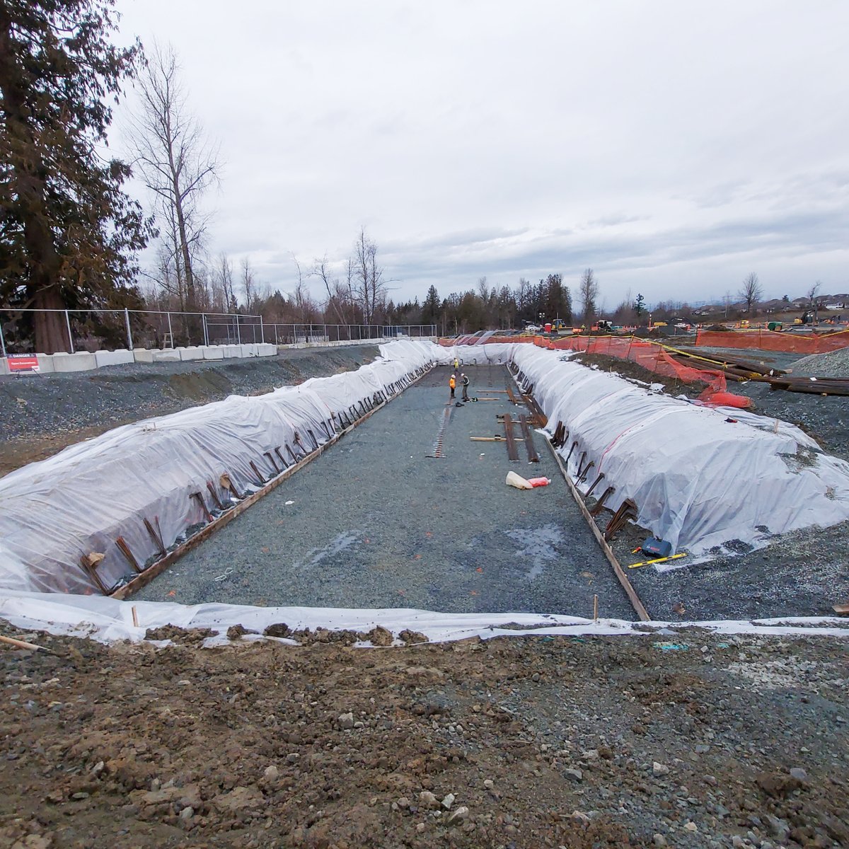 #XchangeBusinessPark in Abbotsford has made some serious ground! Building 1 has its foundations completed and first slab pour with site services and storm water detention near completion. Thanks <a href="/WalesMcLelland/">Wales McLelland Construction</a> for all their efforts in this 140-acre development!