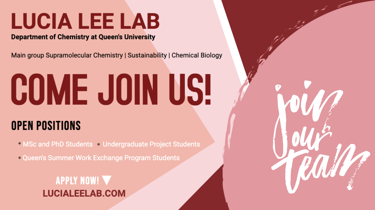 📢 Interested in exploring main group supramolecular chemistry? My lab has open positions for MSc, PhD and undergrad students! Visit lucialeelab.com for more information! #chemtwitter #maingroupchemistry