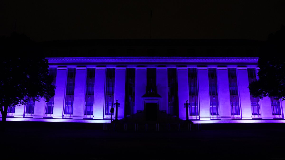 Today is #RareDiseaseDay 💚💙💜 We're joining the Global Chain of Lights and lighting our Cathays Park office in purple to shine the light on the 300 million people living with rare diseases. #LightUpForRare