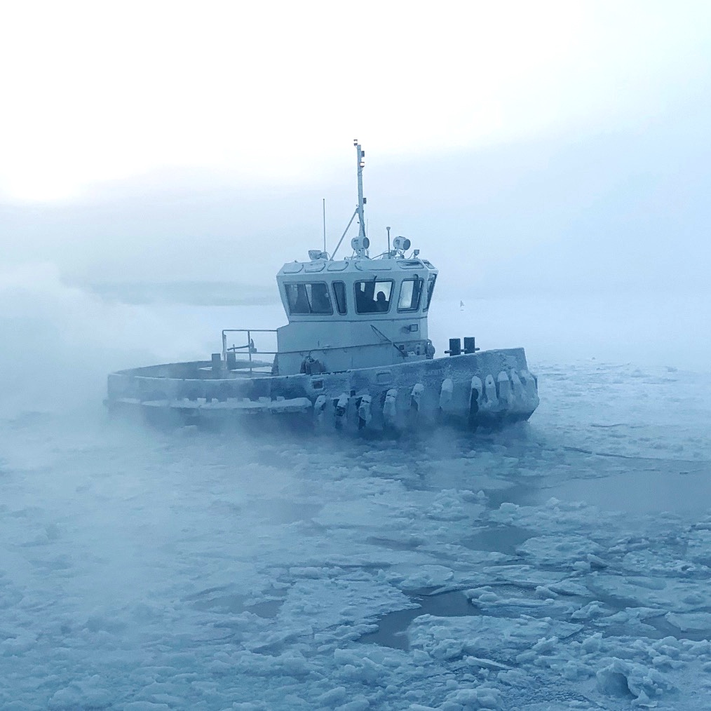 An icy tug for a frigid Tuesday ❄️ 

#workatsea #canadianvessel #canadianwinter #tugboat #tug #energysector #tough #seafarerlife #horizonmaritime #coldweather #harshenvironments #ice #north