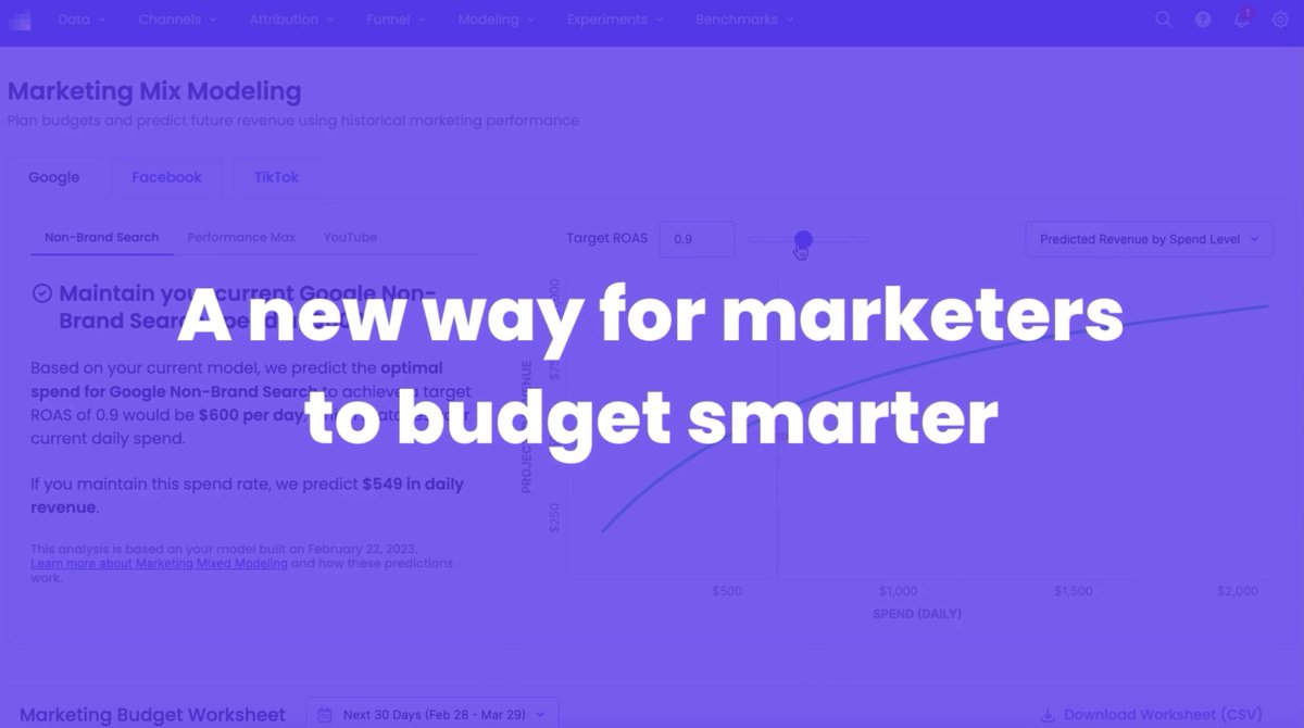sameenkarim's tweet photo. Excited to share a huge product launch today at @Rockerbox:
Marketing Mix Modeling for the masses 💪

A short thread on the history of MMM and how we decided to approach this 🧵 https://t.co/hFvhOc1l1M