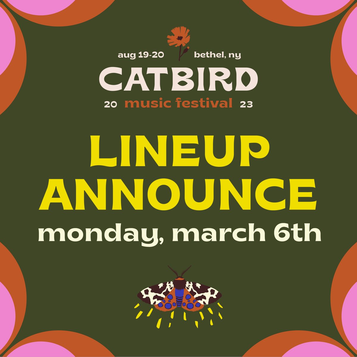 Catbird Music Festival on Twitter "Your 2023 Lineup for CatbirdFest