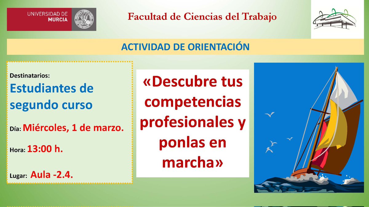 Para los alumn@s de 2° Grado. Miércoles 1 marzo. 13 horas