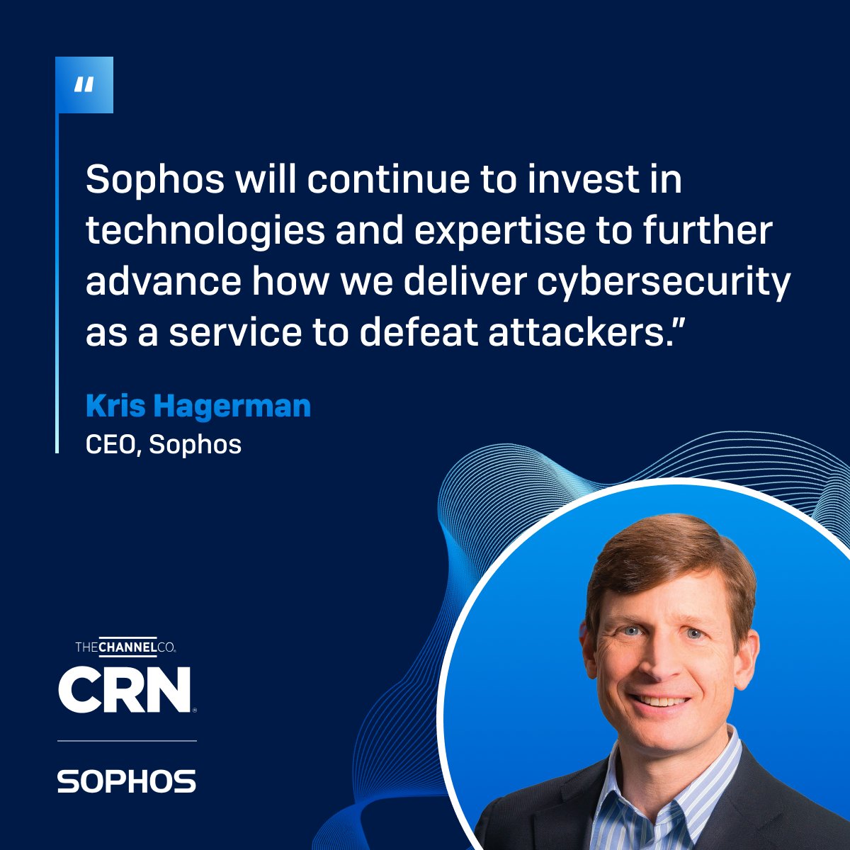 Sophos's tweet image. We’re committed to countering cyberattacks with superior #ThreatDetection solutions in 2023. Our CEO, @krishagerman, shares how Sophos will continue to invest in cybersecurity expertise, combat persistent threat actors through #CSaaS and more in @CRN: fal.cn/3wd9r
