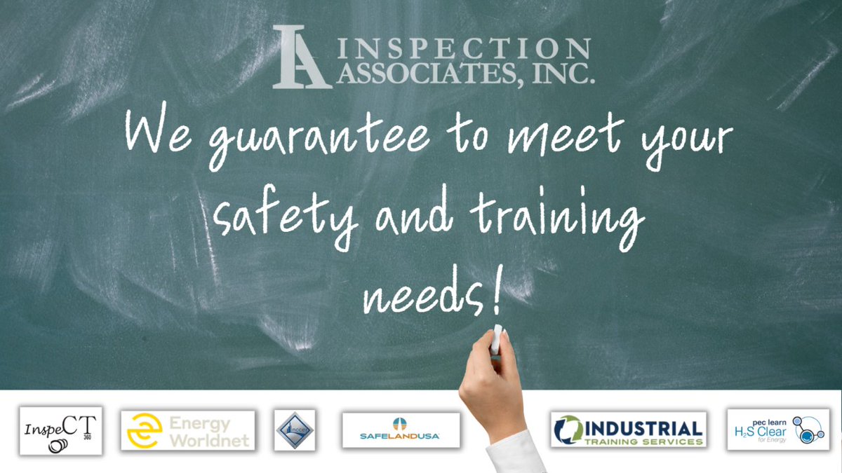 The trusted professionals for training! Offerings
include:

-Forklift Training

-Aerial Manlift

-Hydro Excavator

...And More!

#InspectionAssociates #IA #ConstructionInspection #InspectionSolutions #ServiceDisabled #VeteranOwned #IntegritySolutions #SafetyServices #OilandGas