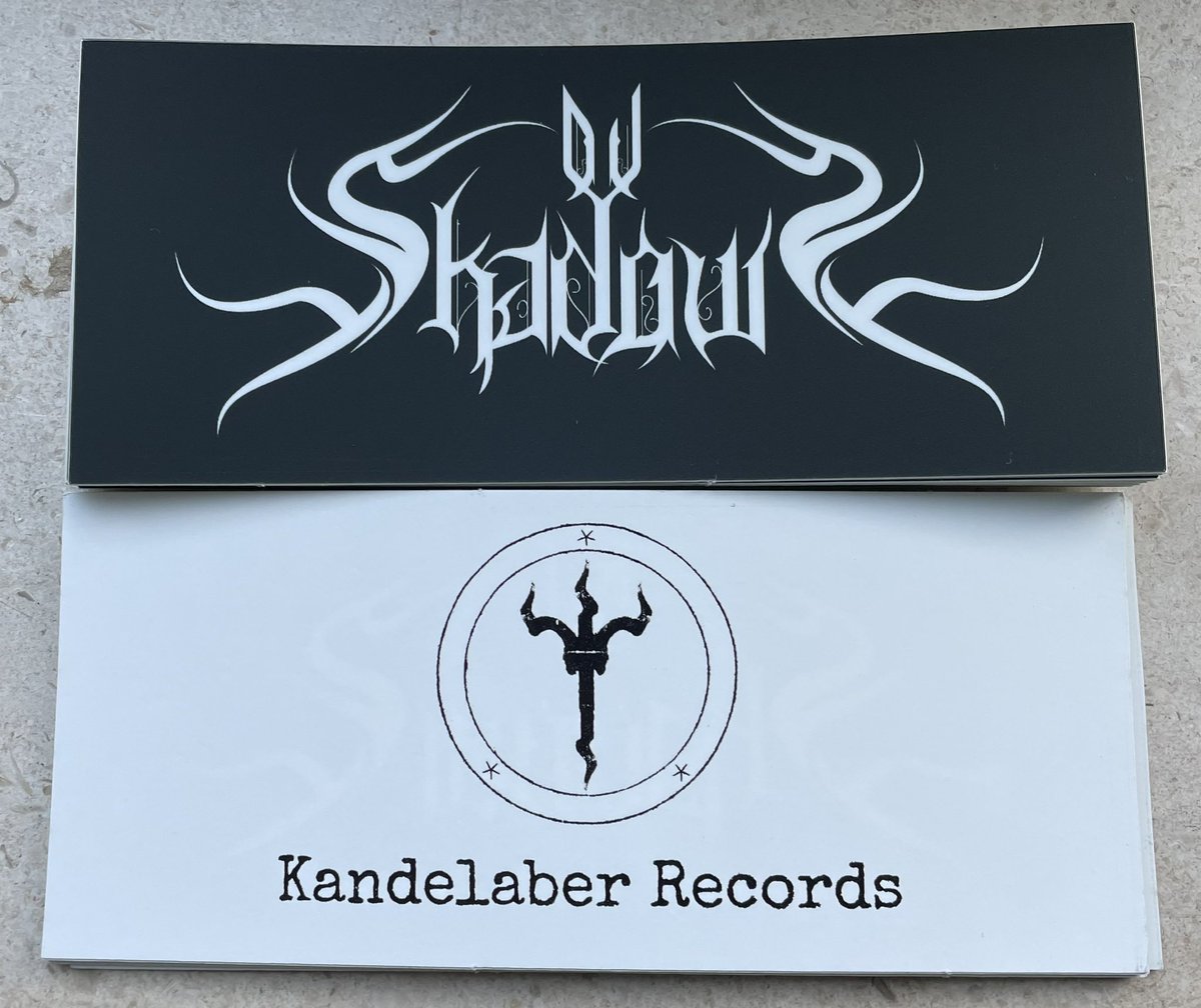 Ordered a small batch of stickers from a new printing company.
#Merch #OvShadows #BlackMetalLogo #Sticker