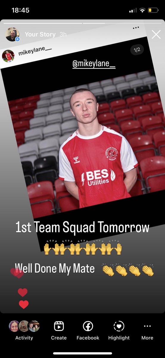 Buzzing for Mikey Lane U16 in the 1st team squad tomorrow in the FA Cup v Burnley. @TripleSSports #TopScout 😂