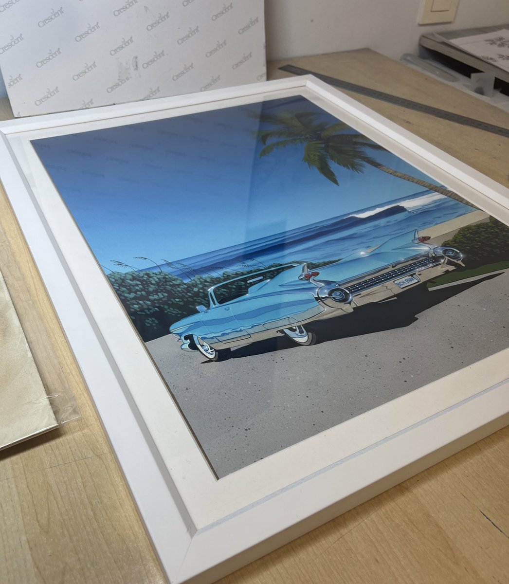 Already framed 🌊🥤🌴 ready to be purchased!
#retroart #synthwave #outrun #80saesthetic #retroartist