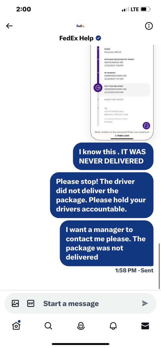 NikkiNicole101's tweet photo. Still lying!! Hold your drivers accountable @FedExHelp https://t.co/3MzcAscQot