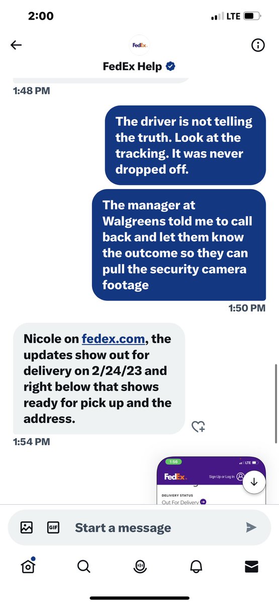 NikkiNicole101's tweet photo. Still lying!! Hold your drivers accountable @FedExHelp https://t.co/3MzcAscQot