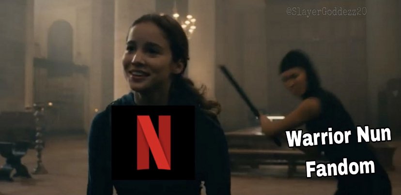 if you see this reply with a photo or a gif and

GIVE US WN BLOOPERS
#SaveWarriorNun #WarriorNun <a href="/netflix/">Netflix</a>
