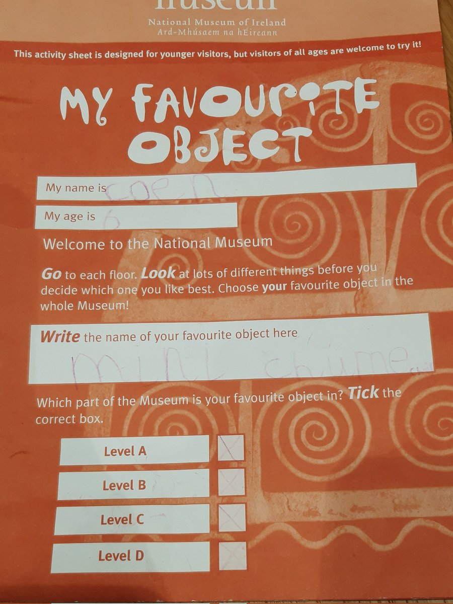 bbarclay9's tweet image. Coen, age 6 from Castlebar, is a huge fan of the Our Irish Chair exhibition @NMIreland-Country Life #Mayo. Today he came in to show us his "mini chume" (Tuam) Chair. Made my day.