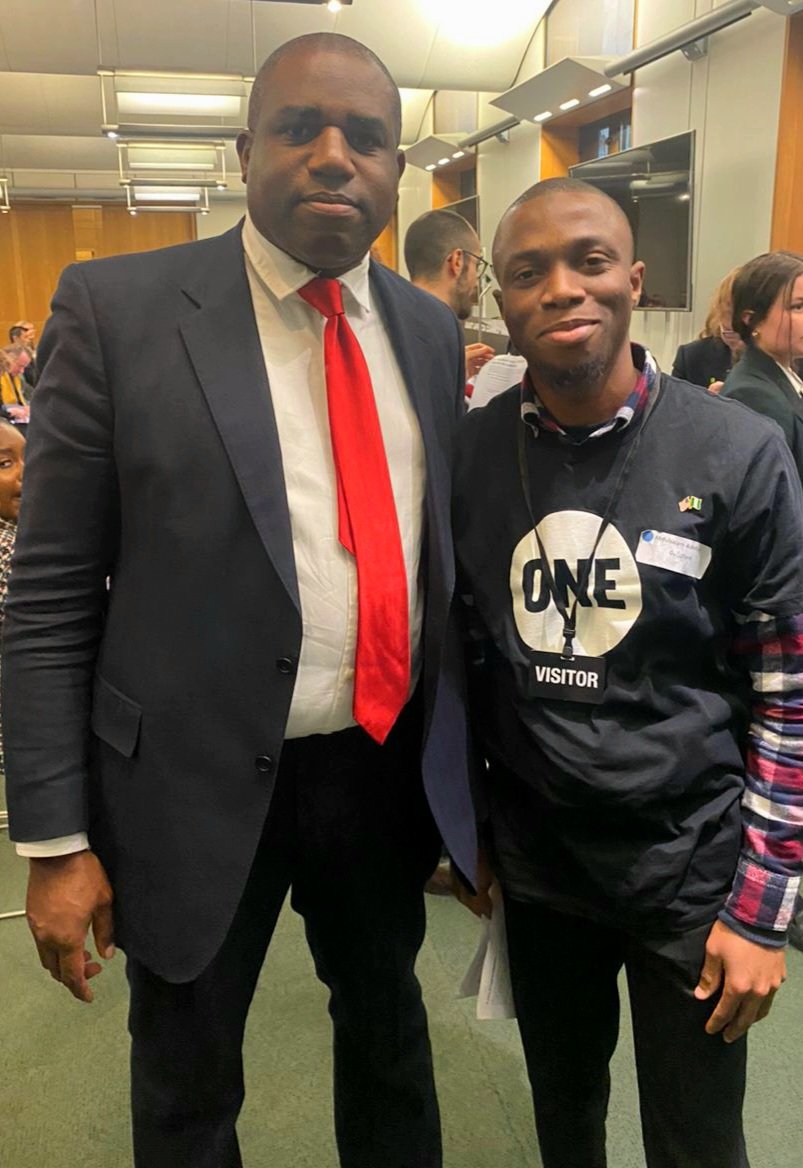 Abdulsalamade's tweet photo. Yesterday, I was at the UK parliament as a @ONEintheUK Youth Ambassador. I met @AndrewmitchMP and @DavidLammy who spoke about the importance of Investment in anticipatory action and disaster preparedness, to end #globalhunger #EastAfricaCannotWait https://t.co/suP7Y63RAL
