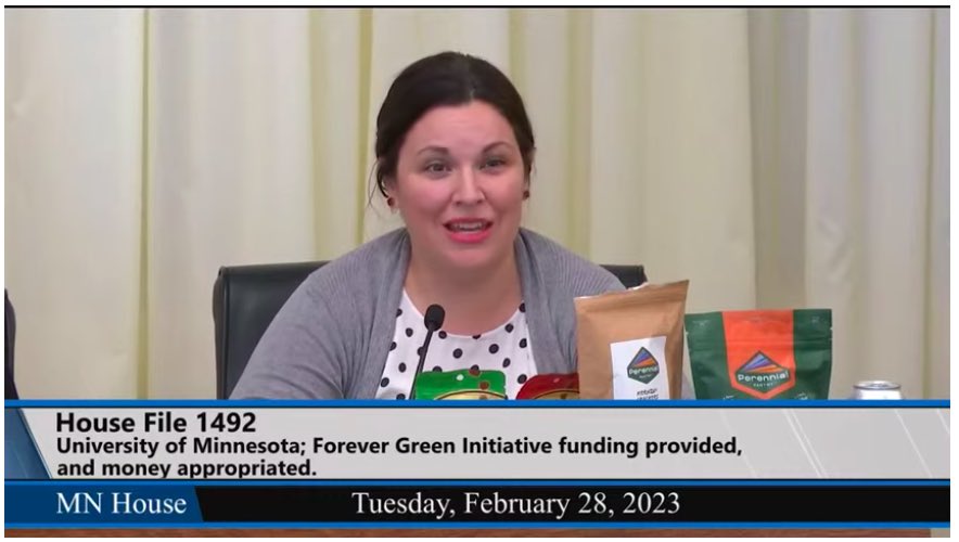 MFU VP @AnneSchwagerl testified before the House Ag Committee in support of <a href="/GinnyKlevorn/">Ginny Klevorn</a>’s bill to fund the Forever Green Initiative at the <a href="/UMNews/">University of Minnesota</a>. This foundational investment is central to the successful development and commercialization of perennial and winter annual crops.