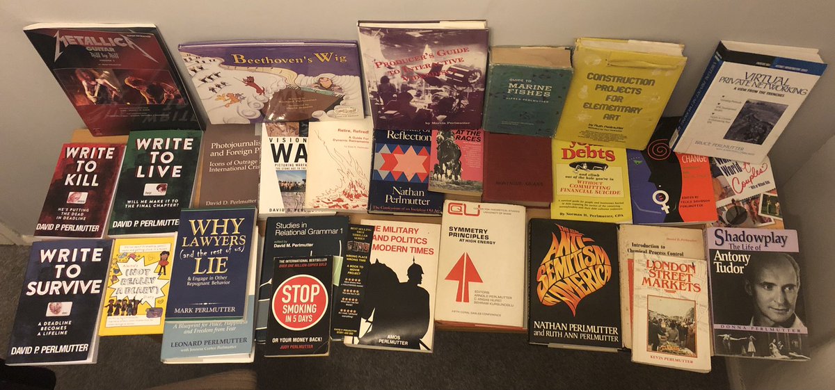 davepperlmutter's tweet image. Who would have thought that so many #books written by the same name, #Perlmutter 😎 📚✍🏼