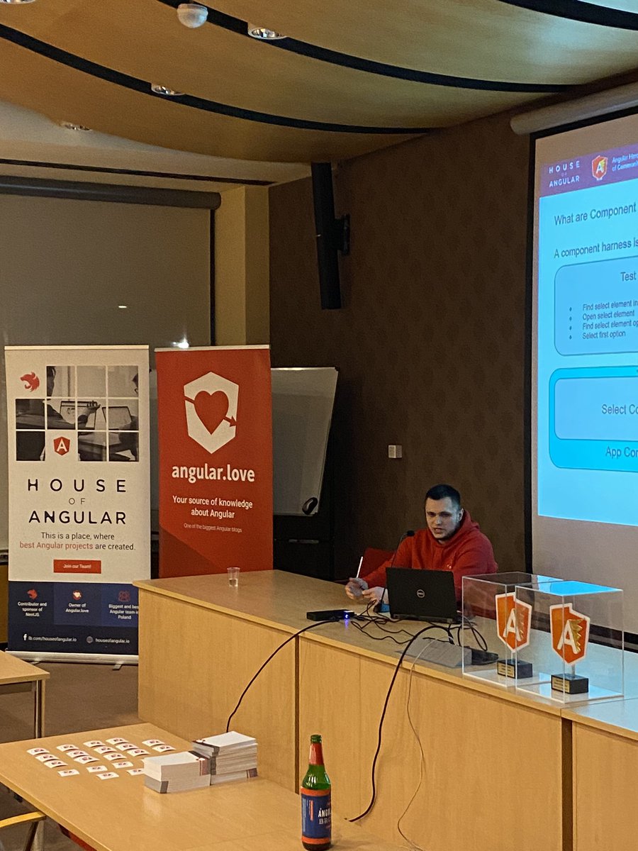AngularLovePL's tweet image. Testing with component harnesses by Team Leader from @HouseOfAngular Mateusz Stefaลczyk
#AngularMeetup
#Angular #AngularCommunity