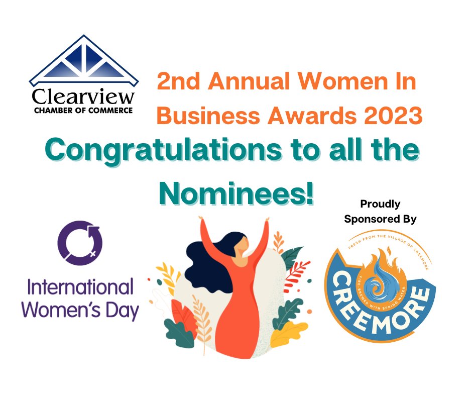 Thank you to everyone who took the time to nominate an amazing local woman in business for our 2nd Annual Clearview Women in Business Award.

Congratulations to all the award nominees!