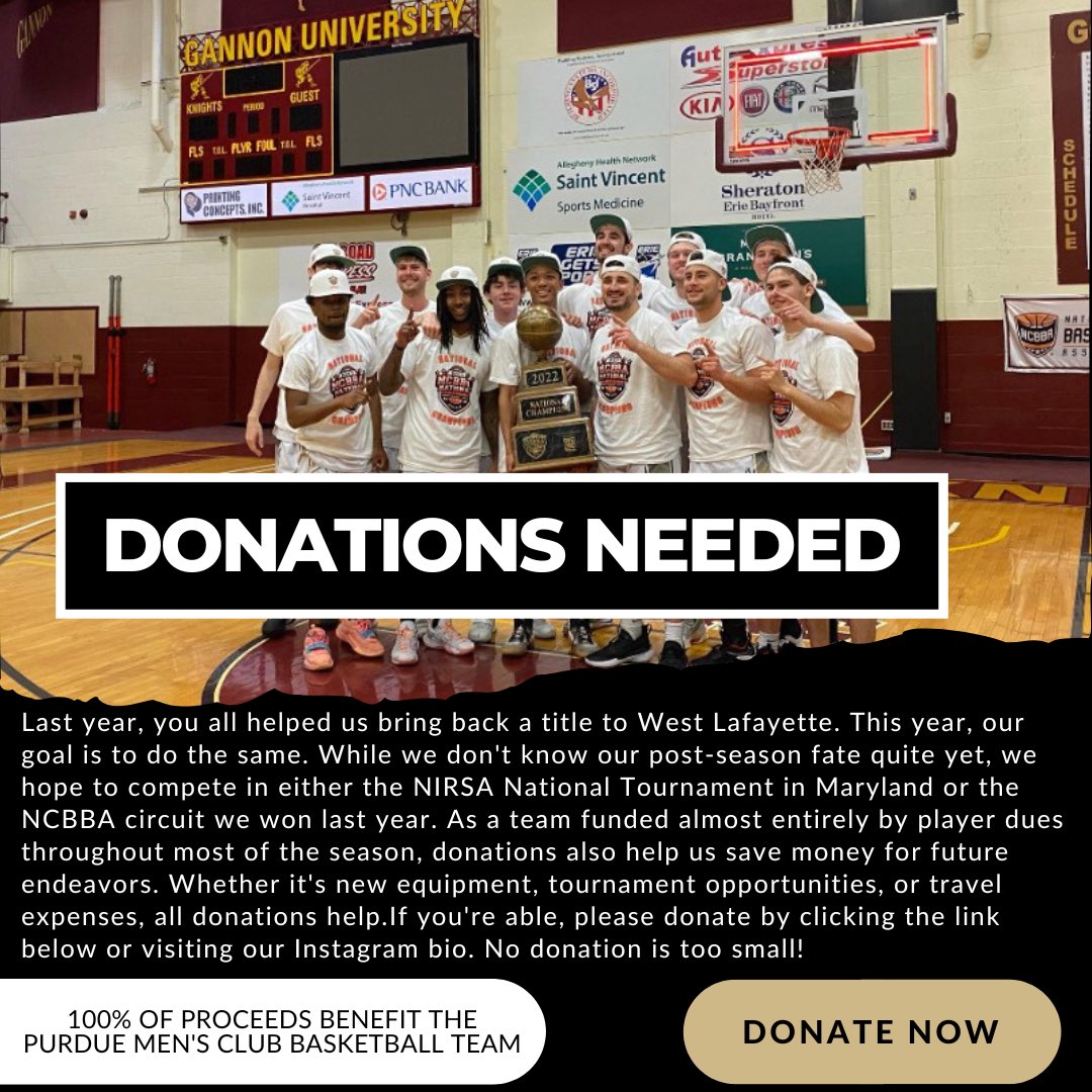 Any and all donations welcome—we appreciate everyone’s support, even if it means just spreading the word! The link can be found below or in our Twitter bio.

Link: crowdfunding.purdue.edu/project/35337