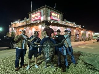 Thank you <a href="/ECUPresident10/">Wendell Godwin</a> and <a href="/CoachcoleECU/">Matthew Cole</a> for the Powerlifting team dinner last night at Santa Fe Cattle Co. No one went home hungry! #GetSwole
