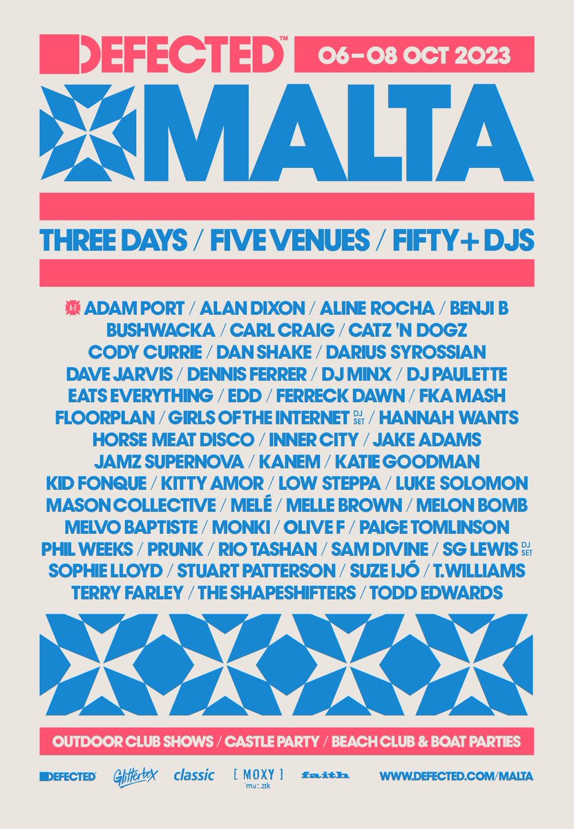 NickMizzi's tweet photo. @DefectedRecords Malta line up just announced! 🔥

https://t.co/V18yMceyzy https://t.co/KGdZ1y3XNc