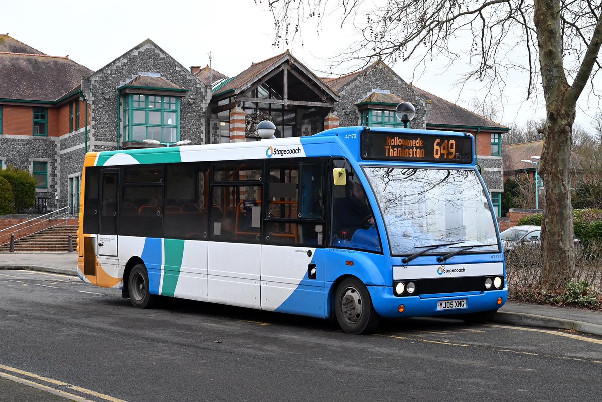 Photographed at the Canterbury Law Courts this afternoon <a href="/StagecoachSE/">Stagecoach South East</a> <a href="/Optaregroup/">Optare</a> Solo 47173.