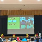 Our talented #MS267 coach presents “A history behind #Takeaknee” #blackhistoryishistory! 