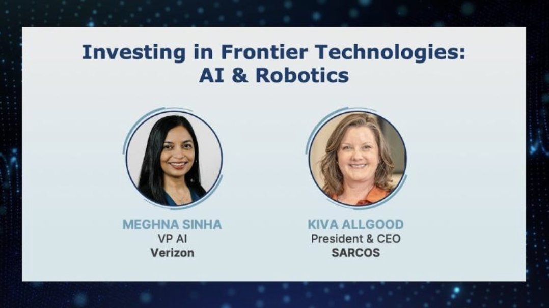 UCI's Center for Digital Transformation (@uci_cdt) on Twitter photo Great to have Meghna Sinha, VP AI at <a href="/Verizon/">Verizon</a>, and Kiva Allgood, President & CEO of @Sarcos_Robotics, at the Digital Leadership Agenda speaking on utilizing and investing in frontier technologies, like #AI and #robotics. Listen here: youtu.be/CsRYE8FD24s #digitaltransformation Great to have Meghna Sinha, VP AI at <a href="/Verizon/">Verizon</a>, and Kiva Allgood, President & CEO of @Sarcos_Robotics, at the Digital Leadership Agenda speaking on utilizing and investing in frontier technologies, like #AI and #robotics. Listen here: youtu.be/CsRYE8FD24s #digitaltransformation