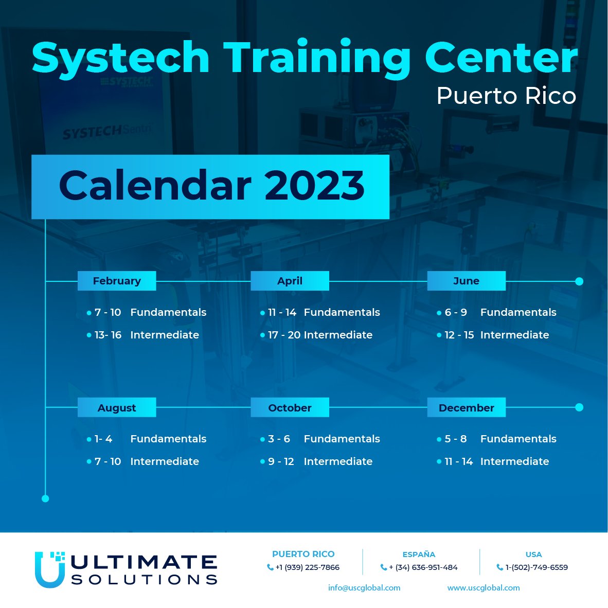 usolutionspr's tweet image. 👨‍💻Systech Serialization Trainings: Calendar 2023 
View more: uscglobal.com/training-cente…

#serialization #training #systech #ultimatesolutions
