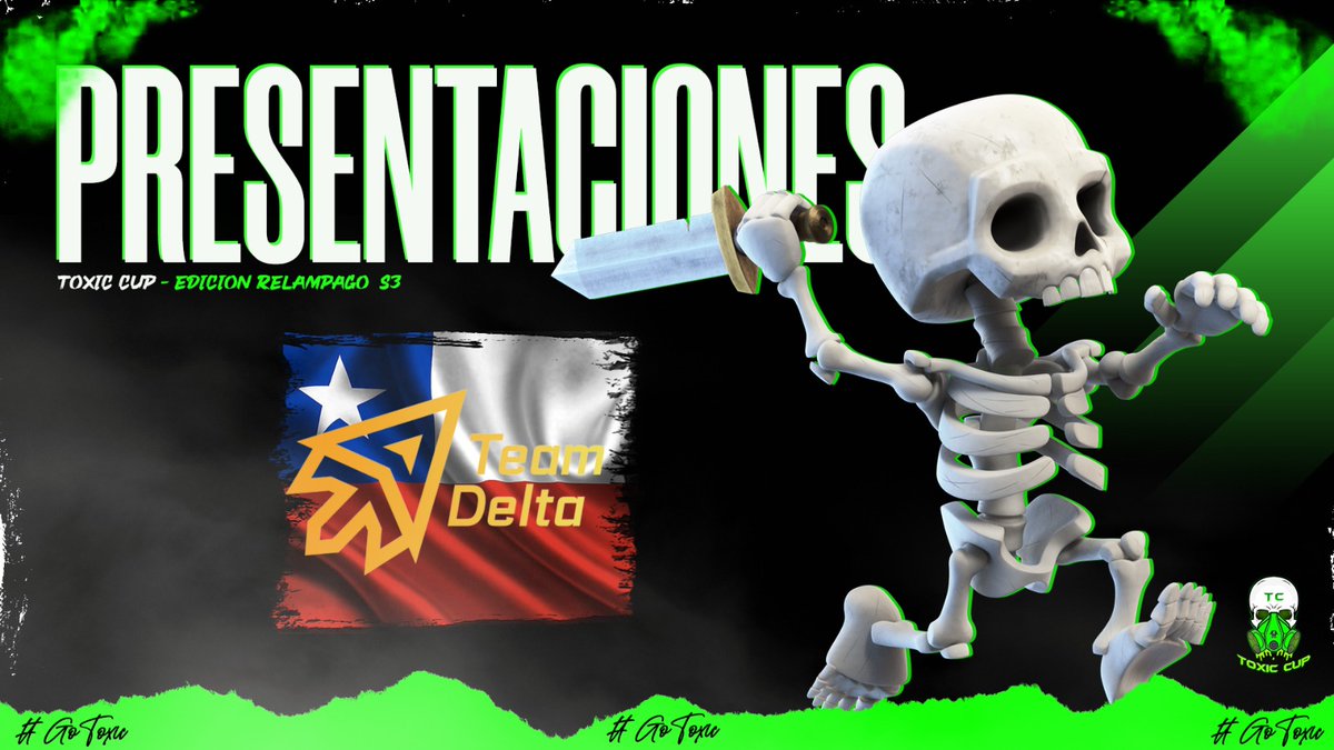 ToxicCup3's tweet image. #ClashRoyale|🔥Presentación

⚡3ra Edición Relámpago
🔥17/32
🇨🇱

Preparados ante cualquier desafío estos cracks no le temen a ningún rival, darán todo en la batalla 🔥

Bienvenidos Cracks @TDelta_CR suerte en su camino por la copa 🔥

#GoDelta #AlwaysDelta