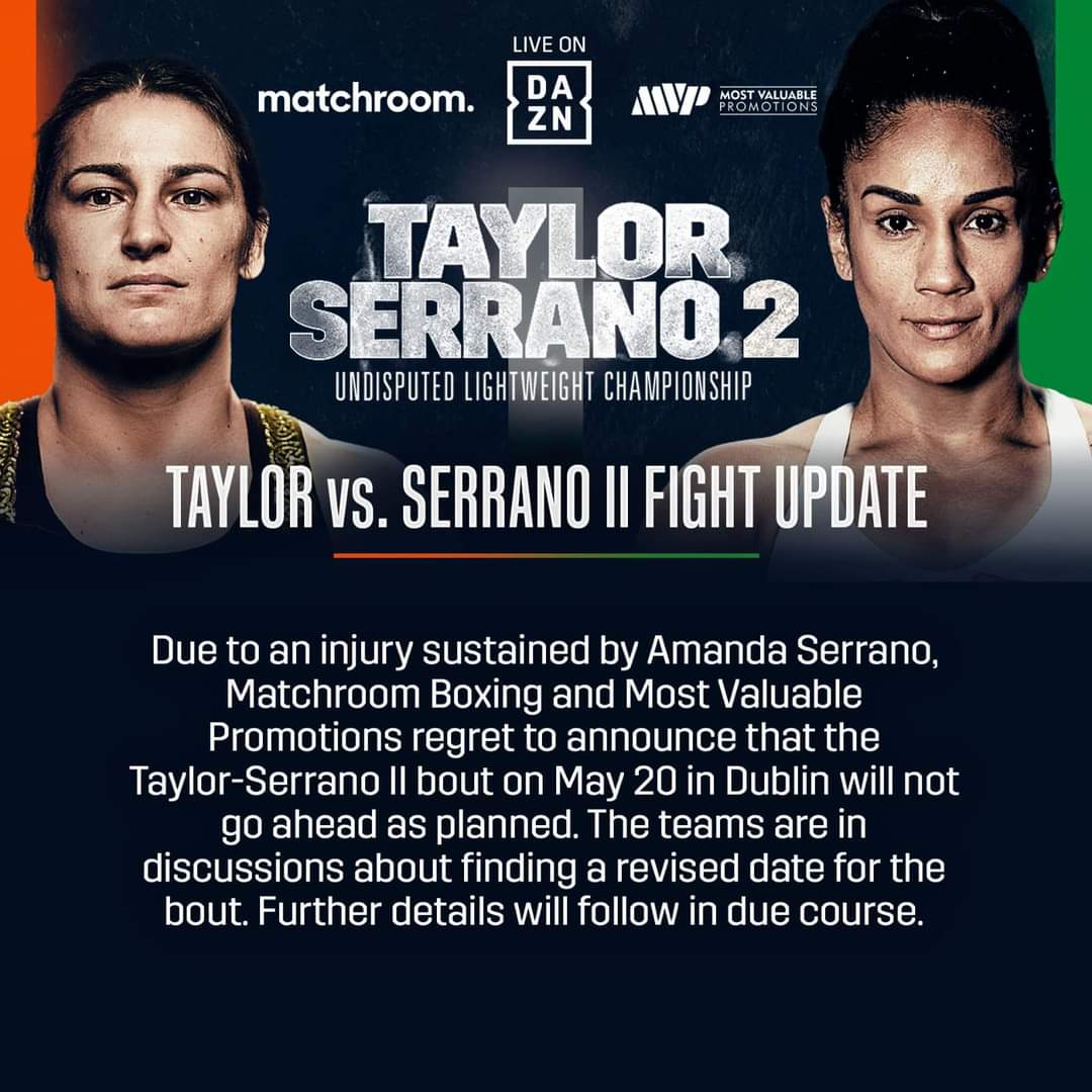 #TaylorSerrano2 update #matchroomBoxing #MostValuablePromotions