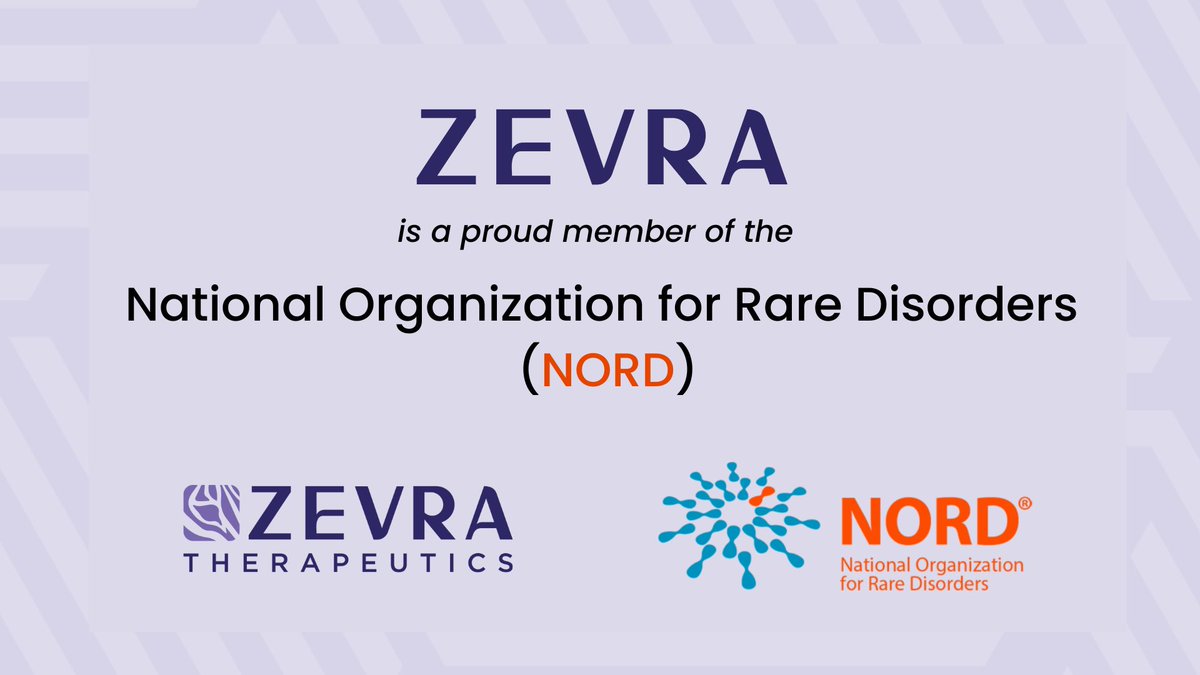 zevratx's tweet image. We are proud to be an official National Organization for Rare Disorders (NORD) member. We support NORD’s mission to advance practical, meaningful, and enduring change so people with rare diseases can live their fullest and best lives. @RareDiseases 

PR: investors.zevra.com/news-releases/…
