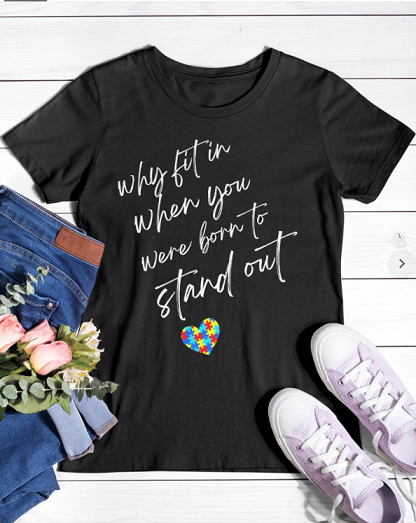 vibrantsdesigns's tweet image. Why Fit In Born Stand Out Autism Awareness Love T-Shirt
 Great for strong autism person in your life, son, daughter, toddler, autism mom, autism dad, SPED teachers. 
#Autism #autismawareness #AutismAcceptance #tshirt #Amazon